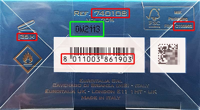 Euroitalia SRL batch code