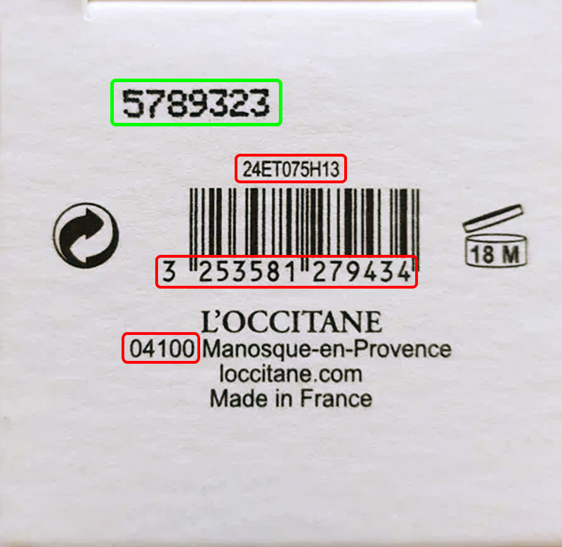 L’Occitane International SA batch code
