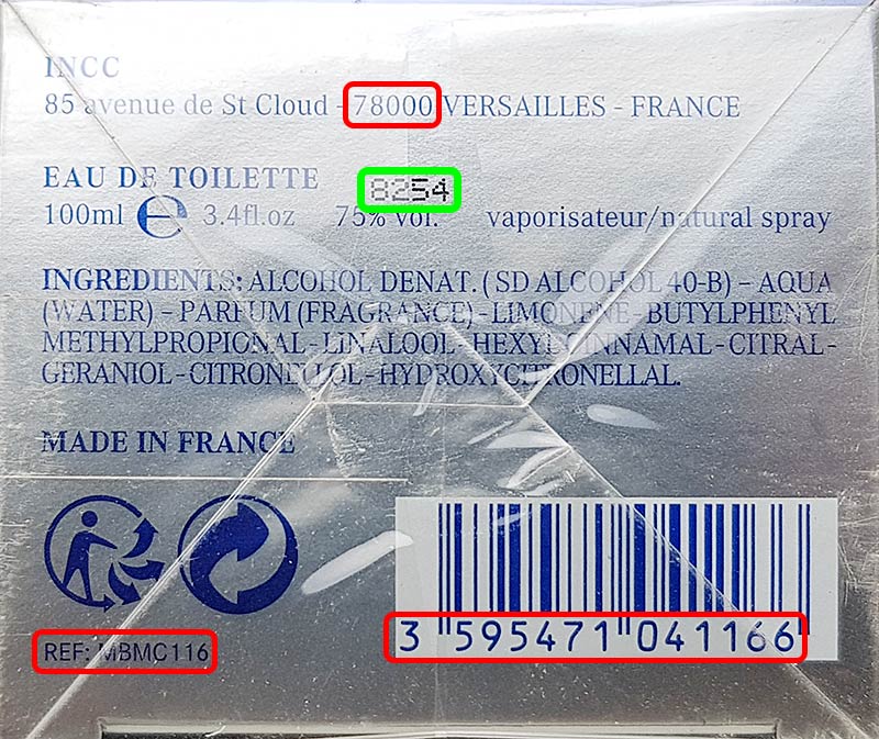 INCC Parfums-Chargencode