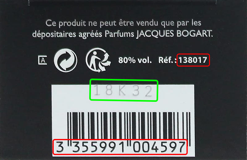 Jacques Bogart SA batch code