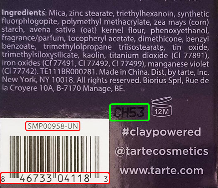 Tarte, Inc. ব্যাচ কোড